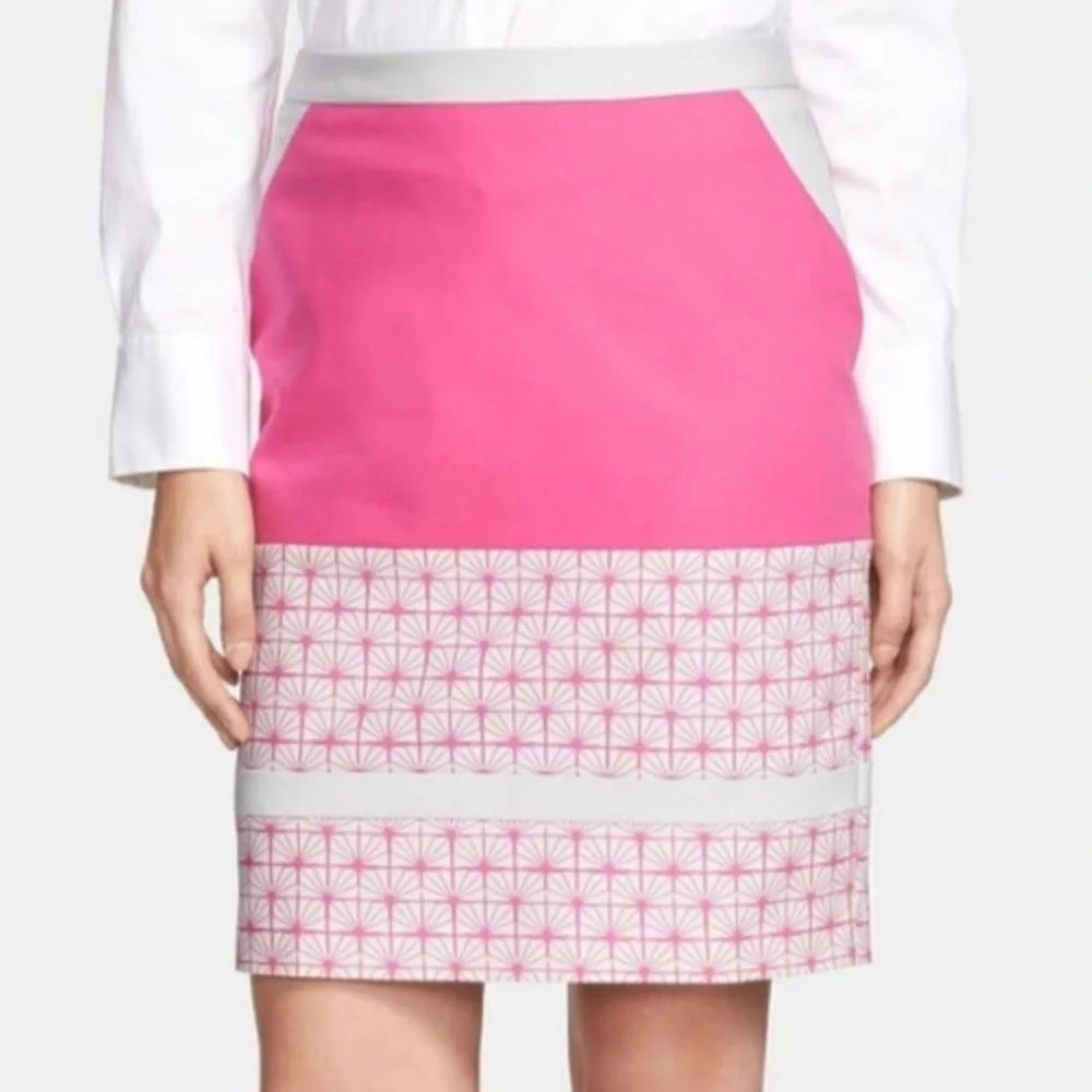 Halogen Pink Colorblock Pencil Skirt - Picture 3 of 15